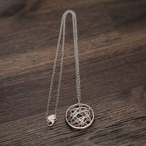 Deb Guyot Herkimer Stone Caged style Necklace, SS, 24"